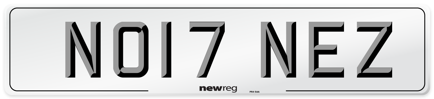NO17 NEZ Number Plate from New Reg